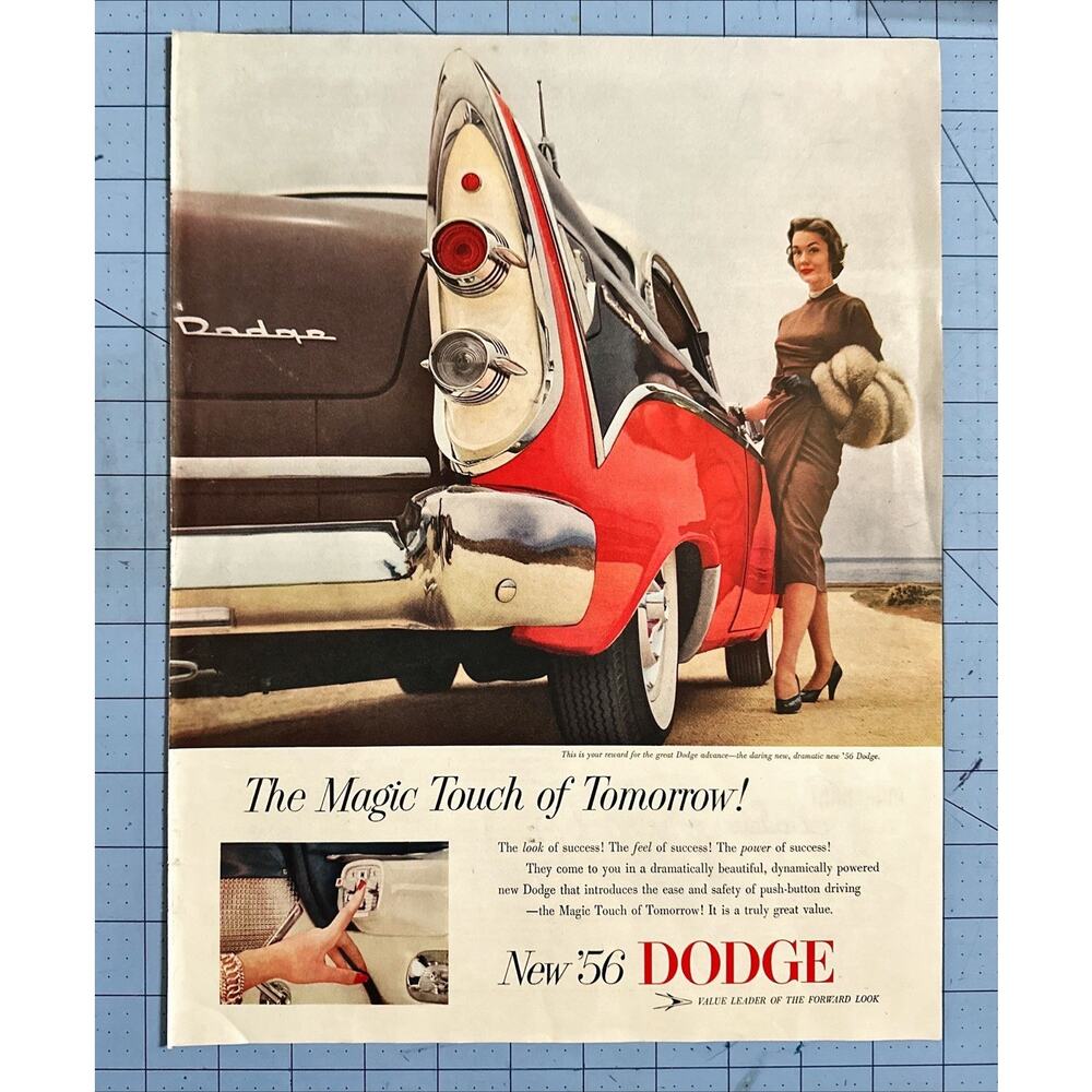 1956 Vintage Ad 1956 Dodge Retro Car Auto